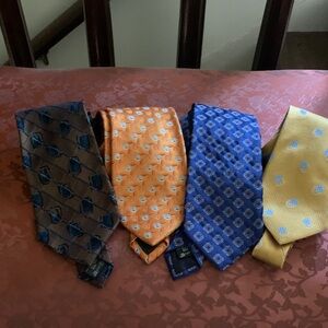 ERMENEGILDO ZEGNA GORGEOUS ITALIAN SILK TIE SET